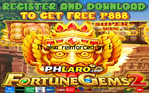 It also reinforced my trust in the platform